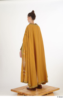  Photos Woman in Historical Dress 7 Medieval Clothing a poses brown dress cloak leather shoes whole body 0006.jpg